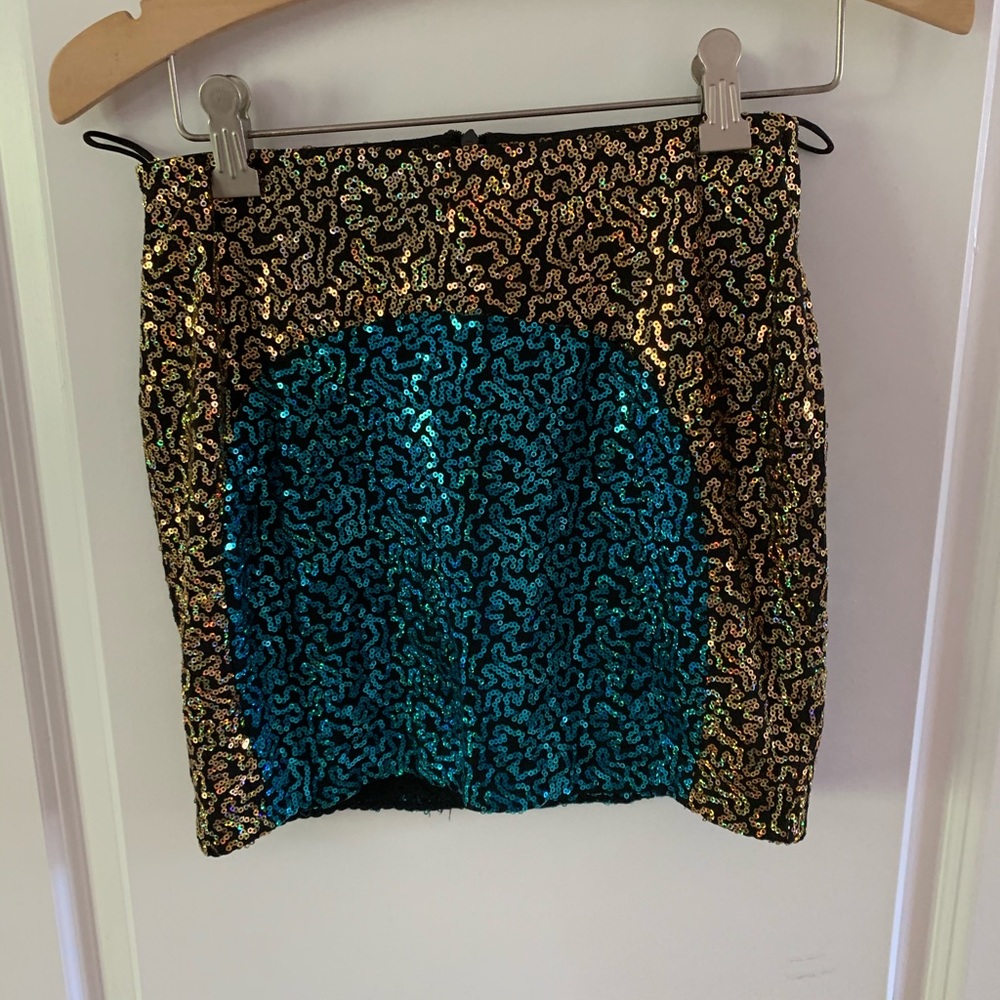 Milena (Nasty Gal) Sequin Mini Skirt
